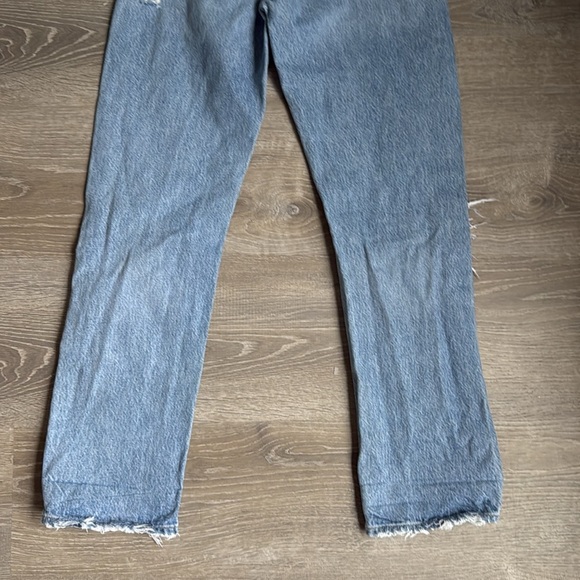 AGOLDE 90's Mid Rise Loose Fit Cotton Ripped Leg Jeans size 23 - Picture 12 of 12